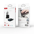 XO NB149F Adaptor USB 2.0 female to Type-C male Black and silver XO NB149F Adaptor USB 2.0 female to Type-C male Black and silver