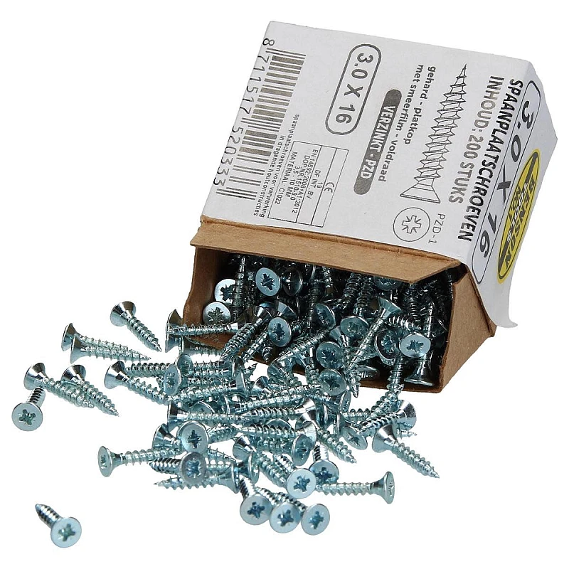Σετ Βίδες ξύλου γαλβανισμένες 3.0x16mm 200 τεμ.001062 BENSON Tools Σετ Βίδες ξύλου γαλβανισμένες 3.0x16mm 200 τεμ.001062 BENSON Tools