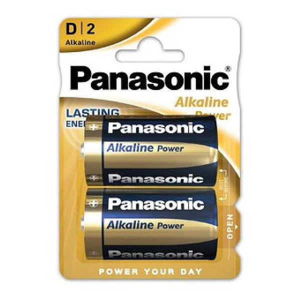 Panasonic  Power LR20 D Αλκαλική Μπαταρία 2 τεμάχια