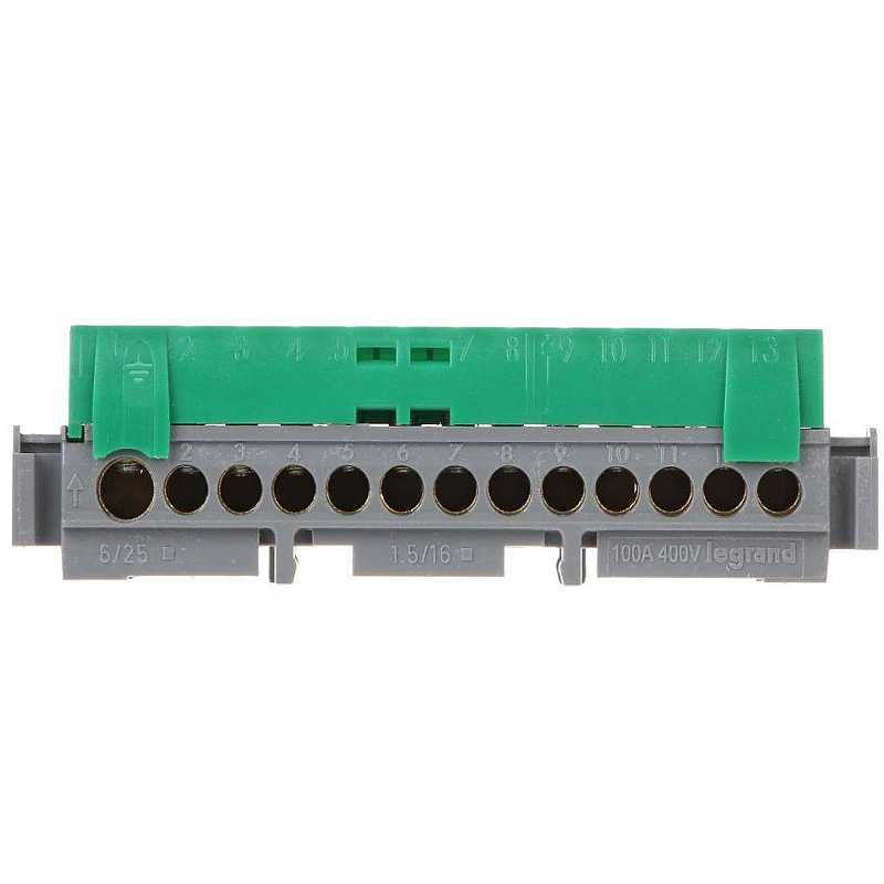 LEGRAND 04834 Μπάρα γείωσης 25 mm² + 12 x 16 mm² πράσινο LEGRAND 04834 Μπάρα γείωσης 25 mm² + 12 x 16 mm² πράσινο
