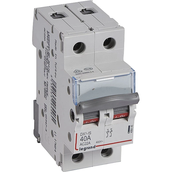 LEGRAND Διακόπτης ράγας μονοφασικός διπολικός DX3 2P 40Α 406446