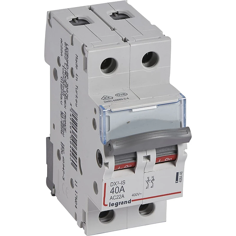 LEGRAND Διακόπτης ράγας μονοφασικός διπολικός DX3 2P 40Α 406446 LEGRAND Διακόπτης ράγας μονοφασικός διπολικός DX3 2P 40Α 406446