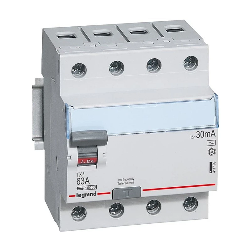LEGRAND 4Ρ 100Α 30mA Ρελέ Διαφυγής Τριφασικό (Διακόπτης διαρροής) RX3 LEGRAND 4Ρ 100Α 30mA Ρελέ Διαφυγής Τριφασικό (Διακόπτης διαρροής) RX3
