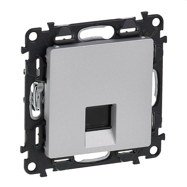 LEGRAND Valena Life Πρίζα δικτύου U/UTP 1XRJ45 CAT6 χωνευτή  753342 Αλουμίνιο