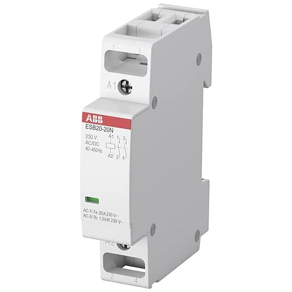 ABB ρελέ ισχύος ράγας 2P 20A 230VAC/DC 2NO ESB20-20N
