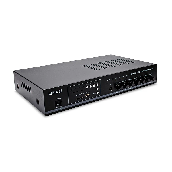 AU-80 Public Address ενισχυτής 80 Watt 4-16 Ohm 100V με USB / SD player Voice Kraft