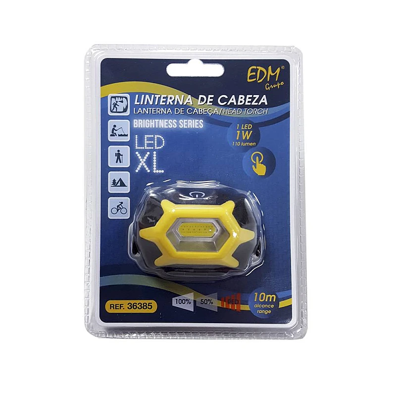 Φακός κεφαλής LED 1watt με 3 λειτουργίες 3xAAA 36385 EDM Φακός κεφαλής LED 1watt με 3 λειτουργίες 3xAAA 36385 EDM