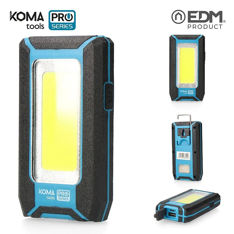 Φακός LED και Powerbank επαναφορτιζόμενος 500 Lumens KOMA TOOLS PRO 36444 EDM Spain Φακός LED και Powerbank επαναφορτιζόμενος 500 Lumens KOMA TOOLS PRO 36444 EDM Spain