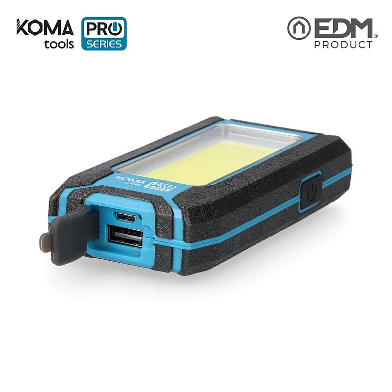 Φακός LED και Powerbank επαναφορτιζόμενος 500 Lumens KOMA TOOLS PRO 36444 EDM Spain Φακός LED και Powerbank επαναφορτιζόμενος 500 Lumens KOMA TOOLS PRO 36444 EDM Spain