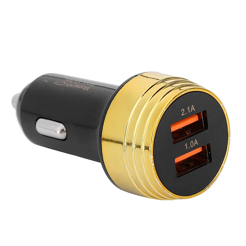 C71 Φορτιστής αυτοκινήτου car charger 2 usb 2.1A quick charge σε μαύρο χρώμα OEM