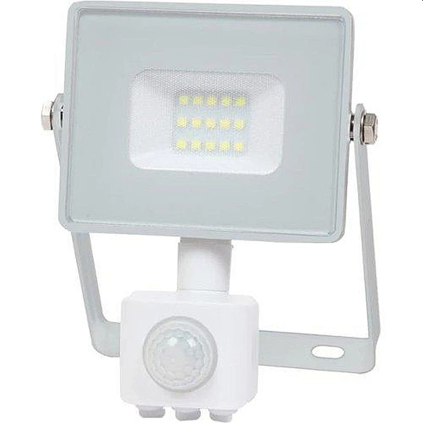Προβολέας LED SAMSUNG 10W Φυσικό λευκό 4000K Λευκός  με ανιχνευτή VT-10-S 434  V-TAC