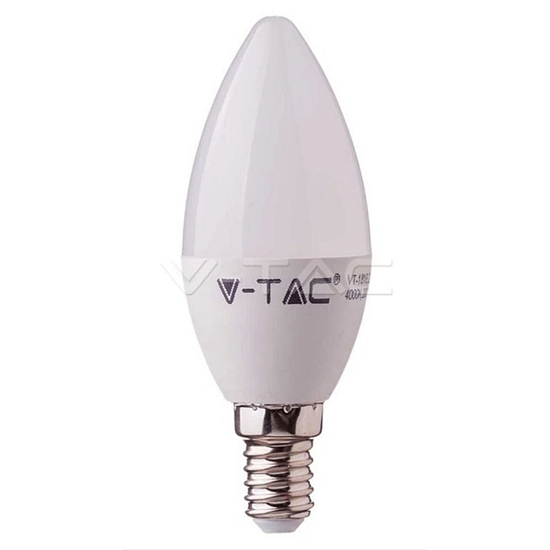 Λαμπτήρες Led E14 C37 5.5Watt 6 τεμάχια Φυσικό λευκό 4000K Κεράκι VT-2246  V-TAC 2737