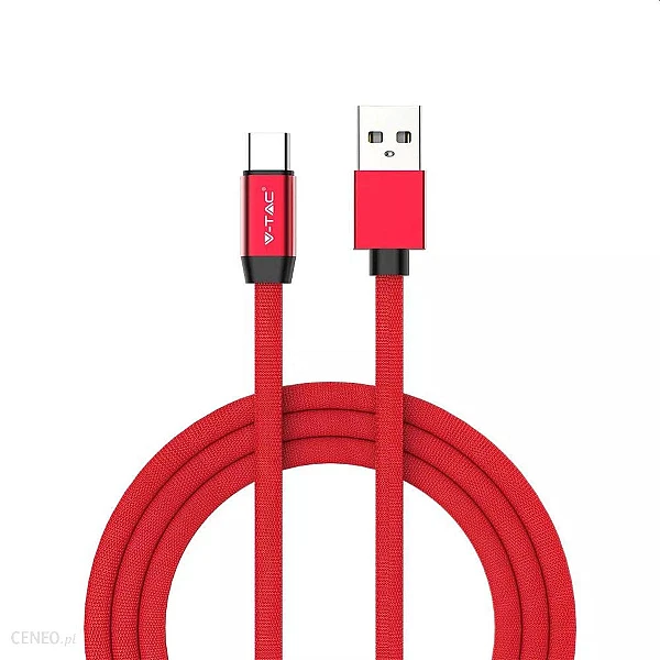Καλώδιο Φόρτισης και μεταφοράς δεδομένων RUBY Series USB Type C 1m κόκκινο VT-5342 8631