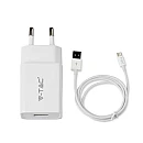 V-TAC Ταχυφορτιστής για smartphones 5V/3.0A με MICRO USB Λευκός VT-5381 8641 V-TAC Ταχυφορτιστής για smartphones 5V/3.0A με MICRO USB Λευκός VT-5381 8641