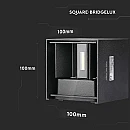 Φωτιστικό LED επιτοίχιο 5W τετράγωνο μαύρο σώμα 4000Κ φυσικό λευκό VT-759 V-TAC 217087 Φωτιστικό LED επιτοίχιο 5W τετράγωνο μαύρο σώμα 4000Κ φυσικό λευκό VT-759 V-TAC 217087