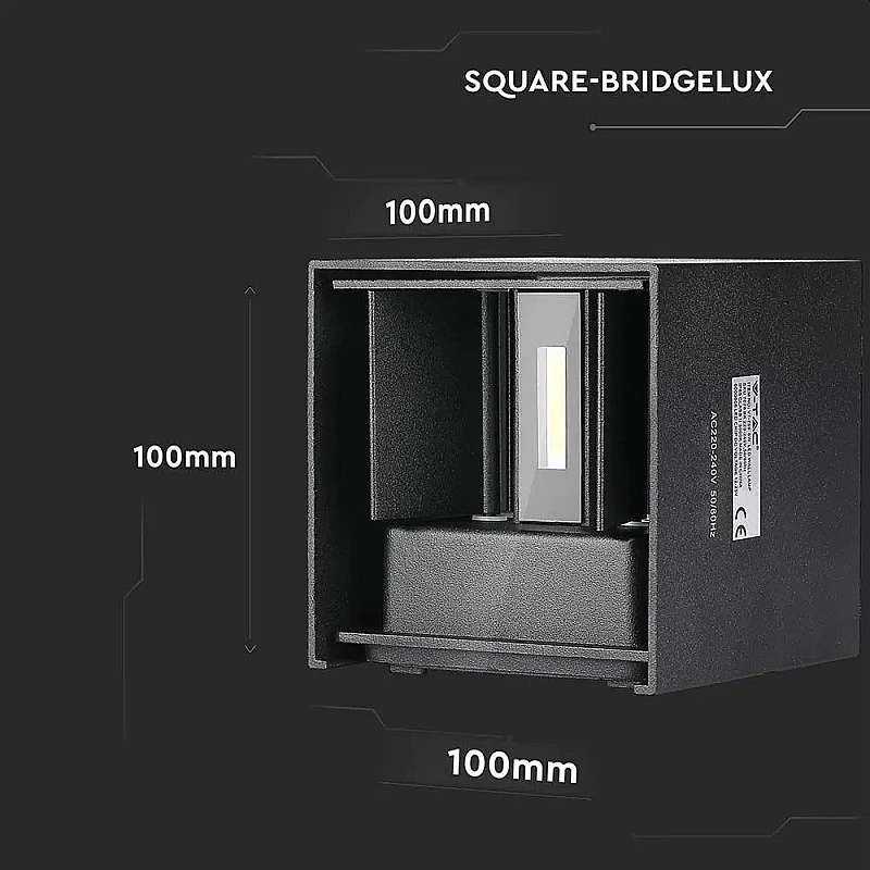 Φωτιστικό LED επιτοίχιο 5W τετράγωνο μαύρο σώμα 4000Κ φυσικό λευκό VT-759 V-TAC 217087 Φωτιστικό LED επιτοίχιο 5W τετράγωνο μαύρο σώμα 4000Κ φυσικό λευκό VT-759 V-TAC 217087
