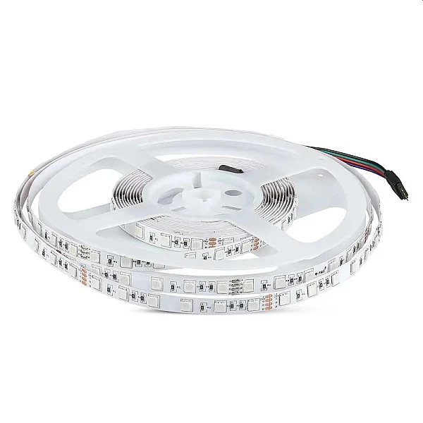 Tαινία LED DC:24V SMD5050 7W/m IP20  χρωματισμός RGB 5 μέτρα VT-5050-60 V-TAC 212591