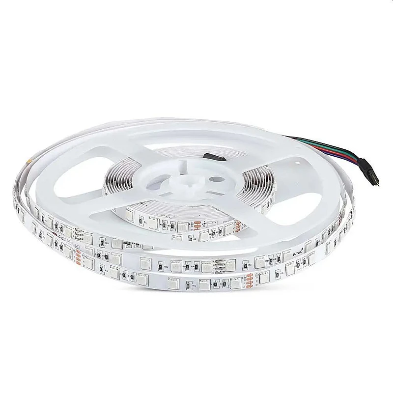 Tαινία LED DC:24V SMD5050 7W/m IP20  χρωματισμός RGB 5 μέτρα VT-5050-60 V-TAC 212591