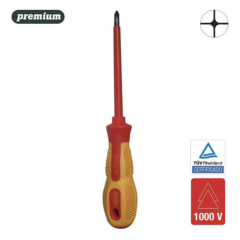 Κατσαβίδι Ηλεκτρολόγων Σταυρός PH1 x 100mm με μόνωση έως 1000V DAH1 Mota Spain Κατσαβίδι Ηλεκτρολόγων Σταυρός PH1 x 100mm με μόνωση έως 1000V DAH1 Mota Spain