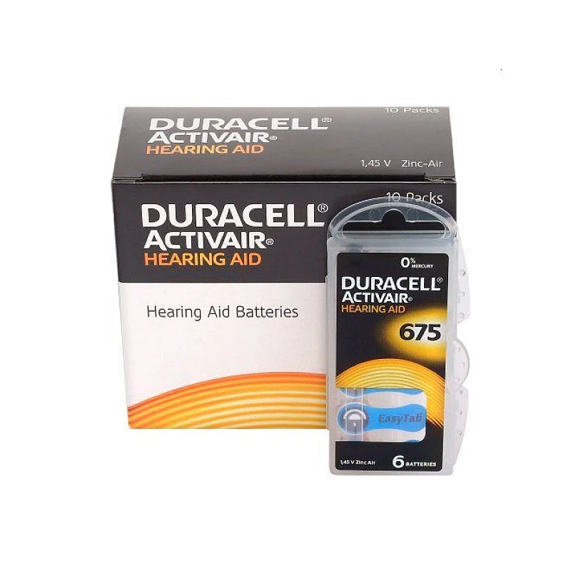 DURACELL μπαταρίες ακουστικών Βαρηκοΐας 675 Activair 1,45V blister 6 τεμαχίων DURACELL μπαταρίες ακουστικών Βαρηκοΐας 675 Activair 1,45V blister 6 τεμαχίων