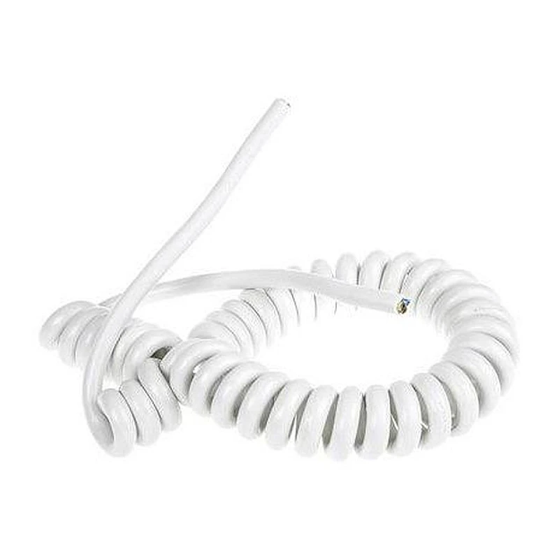 Εύκαμπτο καλώδιο Σπιράλ 2 x 0.75 mm² H03VVΗ8-Φ/Β/6 PVC (NYΛ) Λευκό χρώμα VK 6 μέτρα Εύκαμπτο καλώδιο Σπιράλ 2 x 0.75 mm² H03VVΗ8-Φ/Β/6 PVC (NYΛ) Λευκό χρώμα VK 6 μέτρα