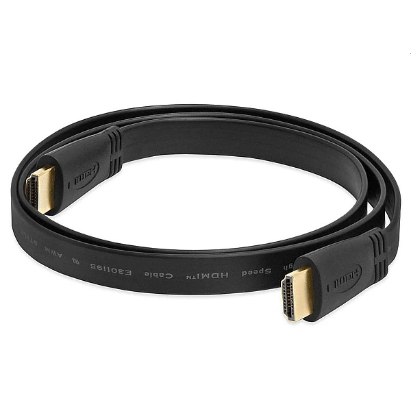 Καλώδιο HDMI Flat 1.5m Hi-Speed 3D-ready Μαύρο έκδοση HDMI 2.0 Ultra HD 4K FBD-002 ΟΕΜ