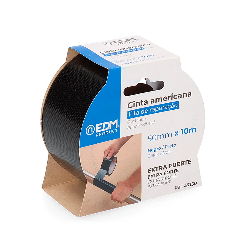 Ταινία Επισκευαστική Μαύρη 10 Μέτρα Duct tape 50mm*10m 47150 EDM Spain Ταινία Επισκευαστική Μαύρη 10 Μέτρα Duct tape 50mm*10m 47150 EDM Spain
