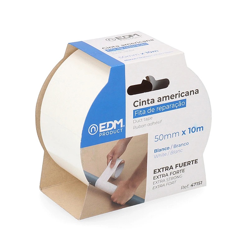 Ταινία Επισκευαστική Λευκή 10 Μέτρα Duct tape 50mm*10m 47151 EDM Spain Ταινία Επισκευαστική Λευκή 10 Μέτρα Duct tape 50mm*10m 47151 EDM Spain