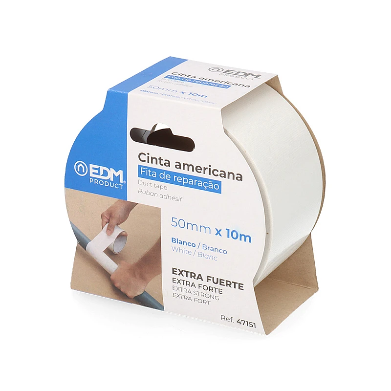 Ταινία Επισκευαστική Λευκή 10 Μέτρα Duct tape 50mm*10m 47151 EDM Spain Ταινία Επισκευαστική Λευκή 10 Μέτρα Duct tape 50mm*10m 47151 EDM Spain