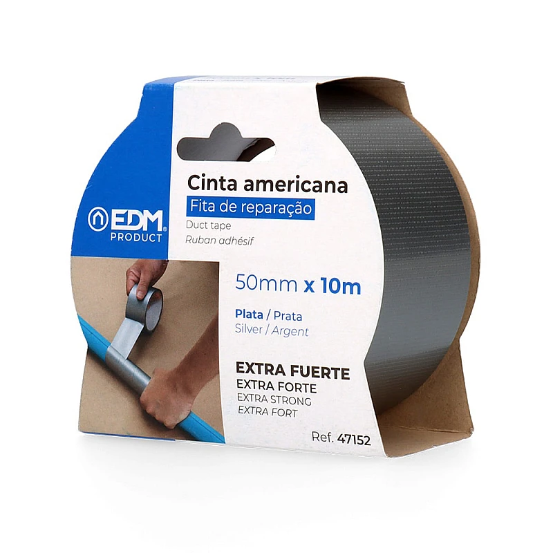 Ταινία Επισκευαστική Ασημί 10 Μέτρα Duct tape 50mm*10m 47152 EDM Spain Ταινία Επισκευαστική Ασημί 10 Μέτρα Duct tape 50mm*10m 47152 EDM Spain