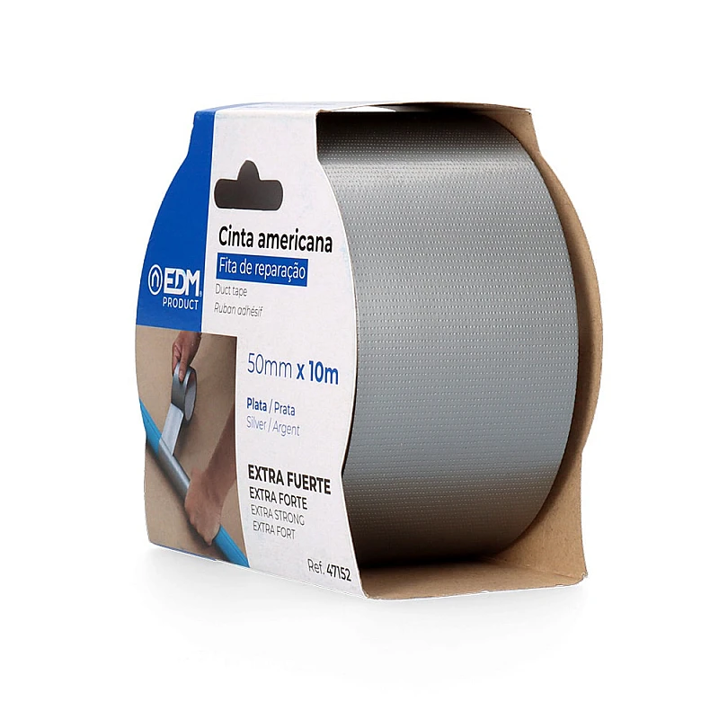 Ταινία Επισκευαστική Ασημί 10 Μέτρα Duct tape 50mm*10m 47152 EDM Spain Ταινία Επισκευαστική Ασημί 10 Μέτρα Duct tape 50mm*10m 47152 EDM Spain