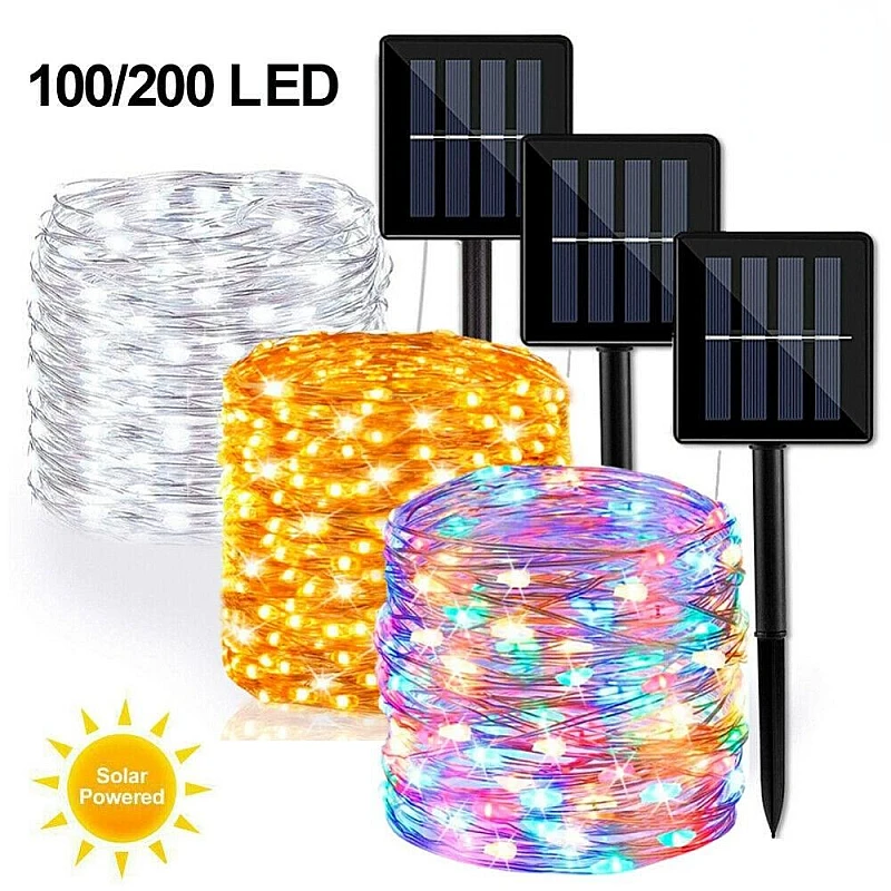 Ηλιακά λαμπάκια 100LED αδιάβροχα 10m ροζ επαναφορτιζόμενα LN860P OEM Ηλιακά λαμπάκια 100LED αδιάβροχα 10m ροζ επαναφορτιζόμενα LN860P OEM