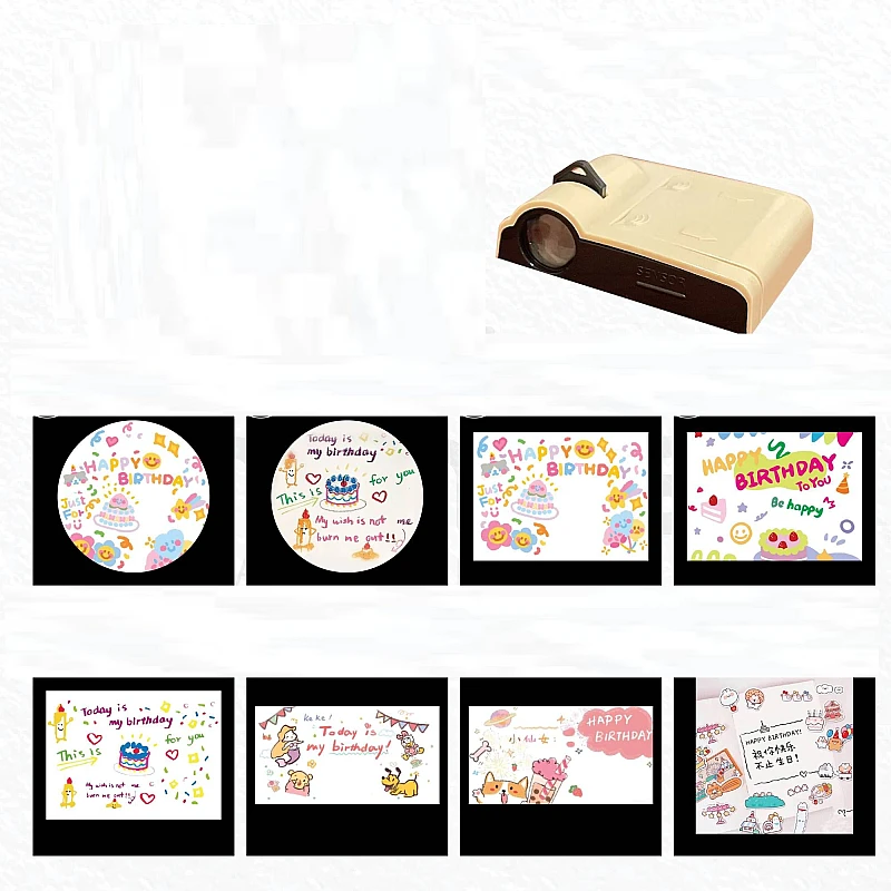 Παιδικός Mini προβολέας-Projector με slide happy birthday 4989 Κρεμ OEM Παιδικός Mini προβολέας-Projector με slide happy birthday 4989 Κρεμ OEM