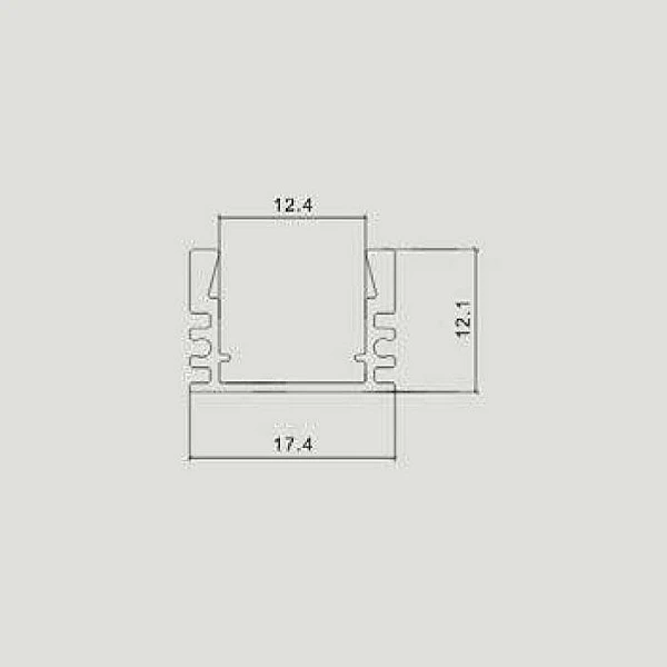 Προφίλ αλουμινίου  για ταινίες LED 2000 x 17,4  x 12,1mm VT-8116 V-TAC 3358