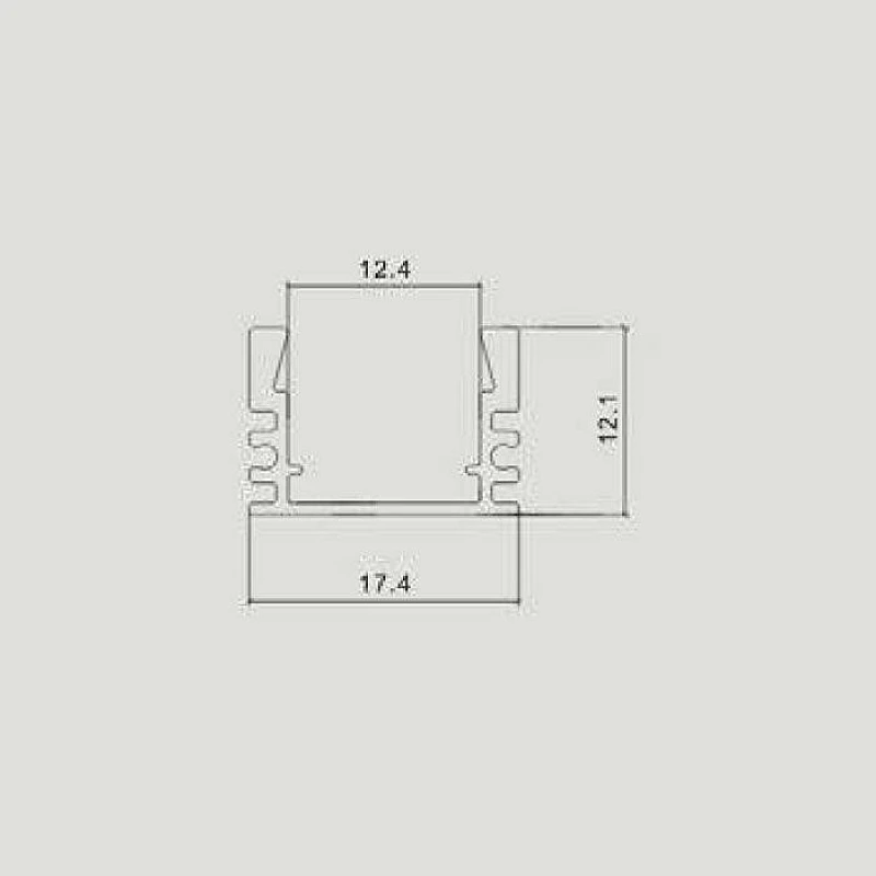 Προφίλ αλουμινίου για ταινίες LED 2000 x 17,4 x 12,1mm VT-8116 V-TAC 3358 Προφίλ αλουμινίου για ταινίες LED 2000 x 17,4 x 12,1mm VT-8116 V-TAC 3358