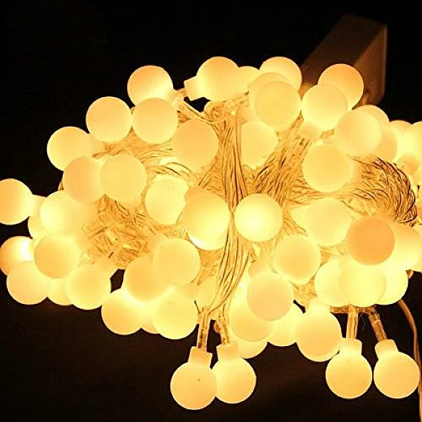 Χριστουγεννιάτικα λαμπάκια LED Μπαλάκια  100L θερμό λευκό με κοντρόλ 8 λειτουργιών  L100BA LANHO παλιο