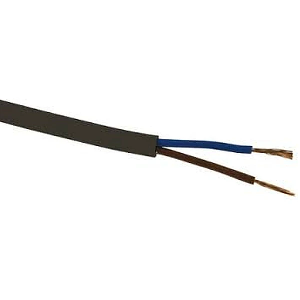 Εύκαμπτο καλώδιο 2 x 0.75 mm² H03VV-F2X0,75 PVC (NYΛ) Μαύρο χρώμα