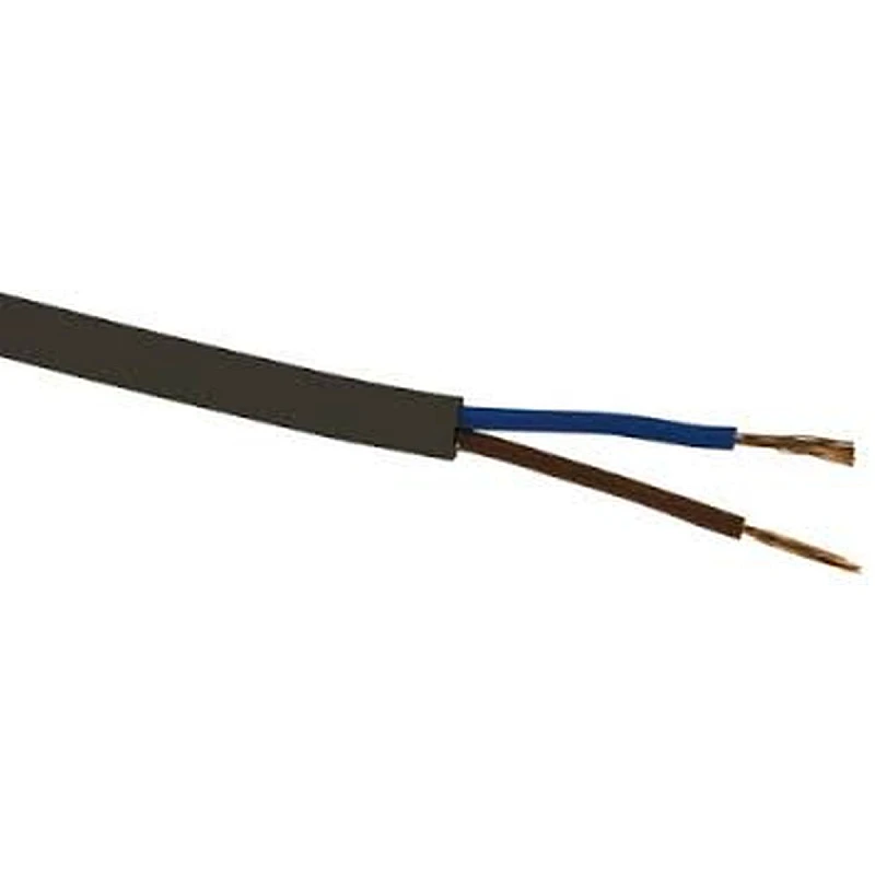 Εύκαμπτο καλώδιο 2 x 0.75 mm² H03VV-F2X0,75 PVC (NYΛ) Μαύρο χρώμα