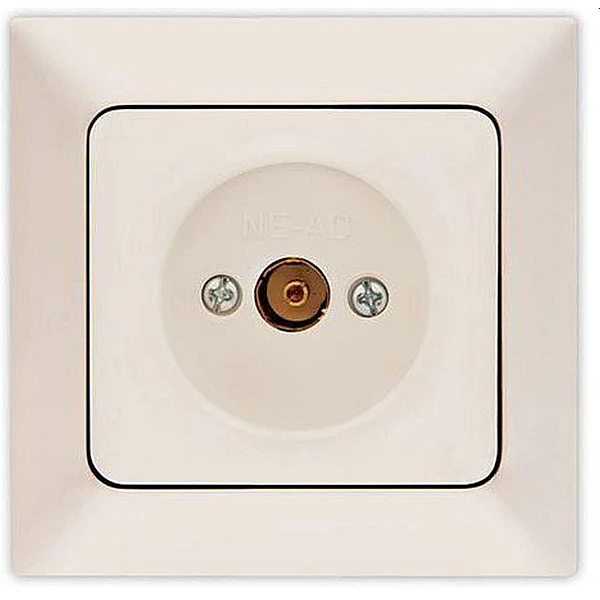 Πρίζα Tv Διελεύσεως Μπεζ NEAD 152-16110 ARAS NE-AD