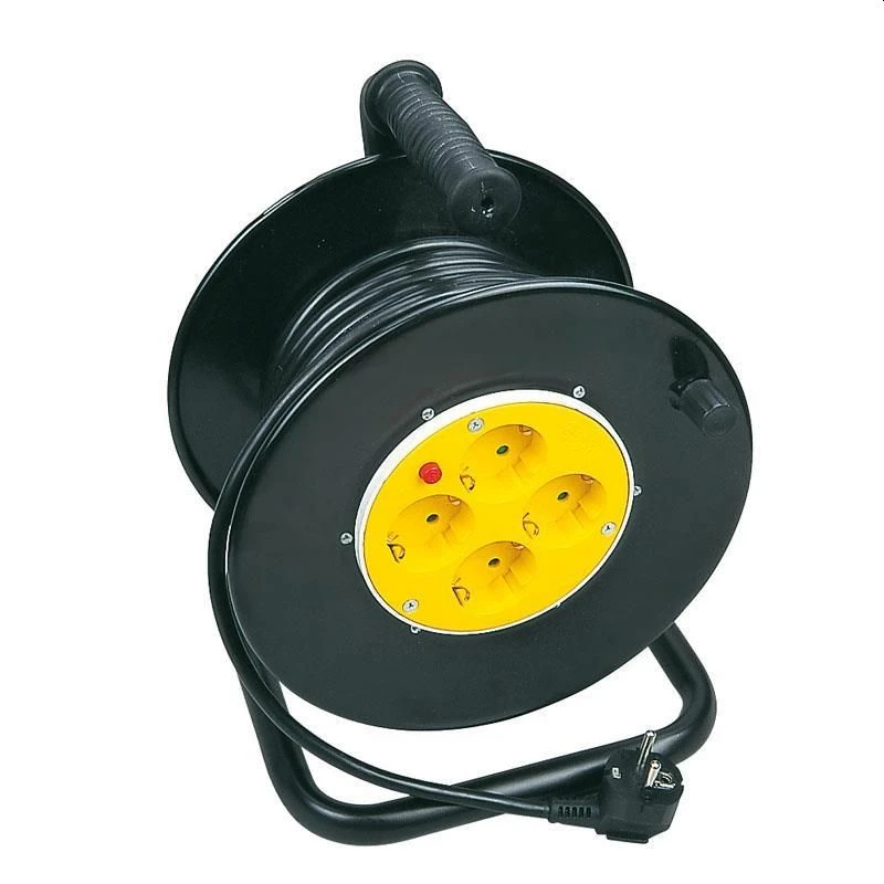 Μπαλαντέζα στροφείο πλαστική 3x1.5mm2 15m με προστασία υπερθέρμανσης και προστασίας επαφών 147-47044 EUROLAMP