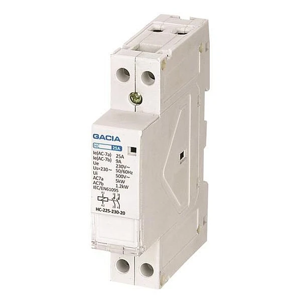 Ρελέ ισχύος ράγας  2Χ20Α 2NO 240V AC 500-37100 GACIA