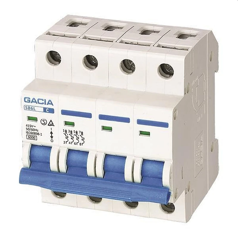 GACIA Αυτόματη ασφάλεια τετραπολική 63A 10Ka 3P+N 500-43313