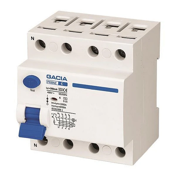 Ρελέ Διαρροής 4Χ100Α 6KA 300mA Type A 500-37535 GACIA