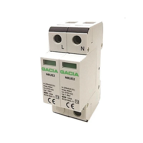 Αντικεραυνικό μονοφασικό Τ2 20KA-40KA 275V 2P 500-22202 GACIA