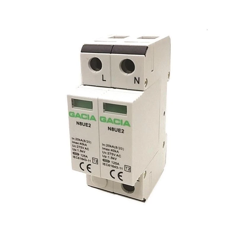 Αντικεραυνικό μονοφασικό Τ2 20KA-40KA 275V 2P 500-22202 GACIA