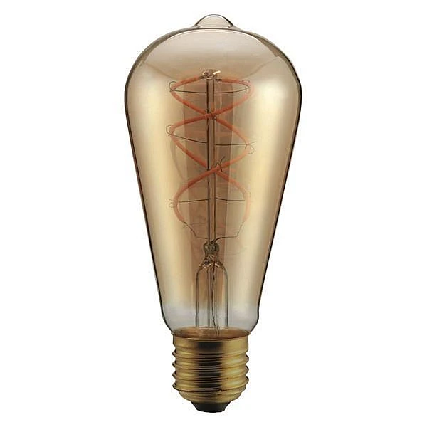 Λαμπτήρας Led E27 ST64 5Watt Θερμό λευκό 2000K Dimmable Filament "DECOR" Gold 147-78701 EUROLAMP