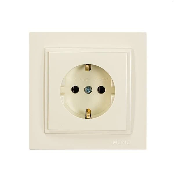 Πρίζα Σούκο χωνευτή 16A 250V Μπεζ 152-10230 MONO ELECTRIC Despina  Eurolamp