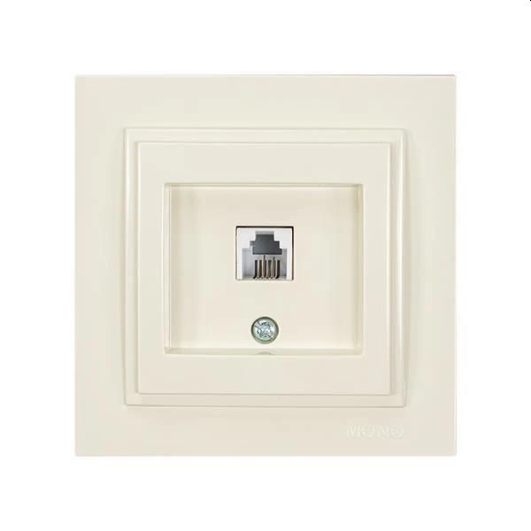 Πρίζα τηλεφώνου RJ11 Μπεζ 152-10238 MONO ELECTRIC Despina  Eurolamp