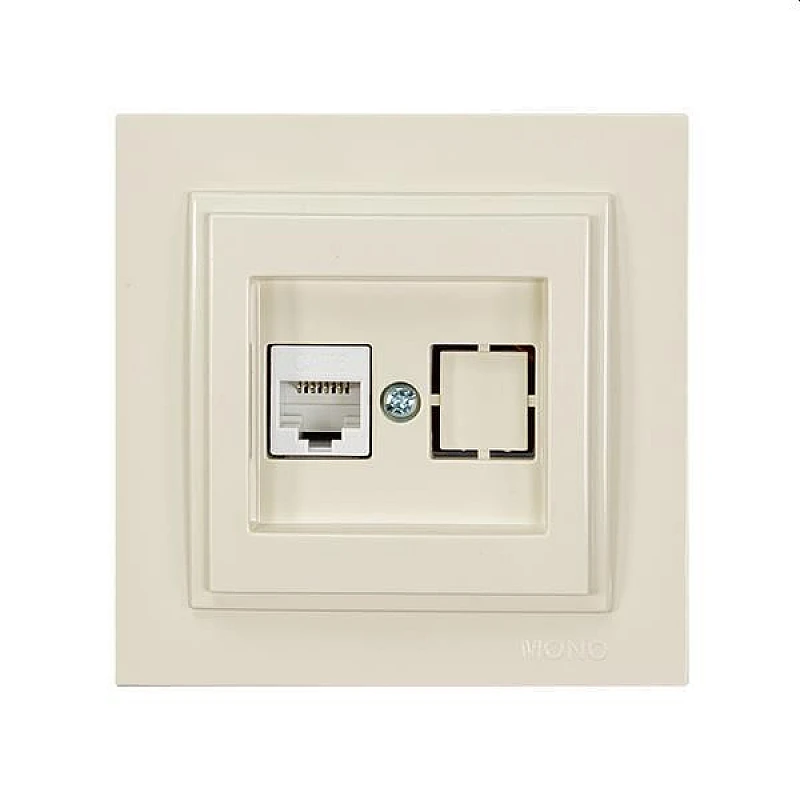 Πρίζα δικτύου U/UTP 1XRJ45 CAT6 Μπεζ 152-10240 MONO ELECTRIC Despina Eurolamp Πρίζα δικτύου U/UTP 1XRJ45 CAT6 Μπεζ 152-10240 MONO ELECTRIC Despina Eurolamp