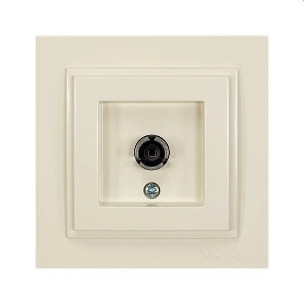 Πρίζα TV διελεύσεως χωνευτή Μπεζ 152-10243 MONO ELECTRIC Despina Eurolamp